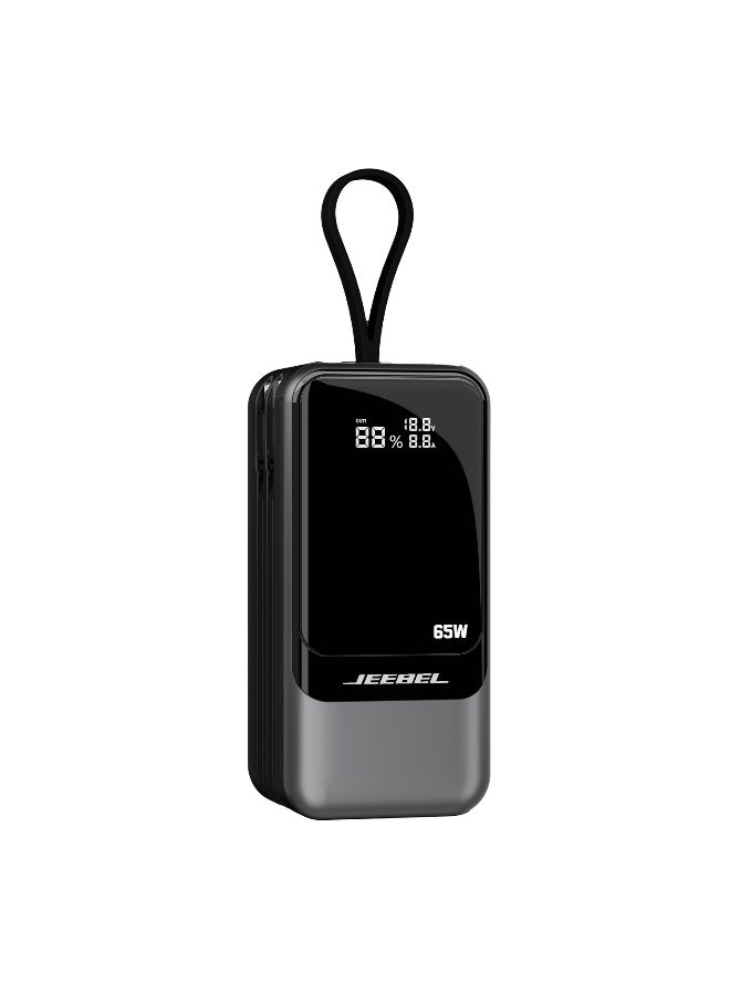 Jeebel 20000mAh Power Bank 65W Fast Charging with Built-in Cables & Digital Display – Laptop Compatible - Image 1